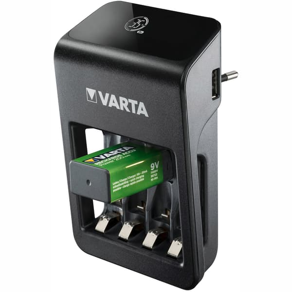 Batterioplader LCD-stiklader+ AA/AAA/9V inkl. 4xAA