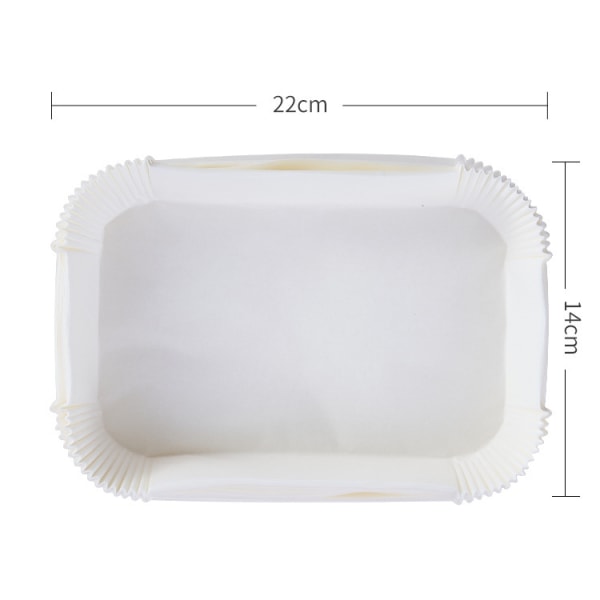 Air Fryer kertakäyttöpaperi rasvakeittimiin 50 kpl Valkoinen 22x Valkoinen 22x14 cm