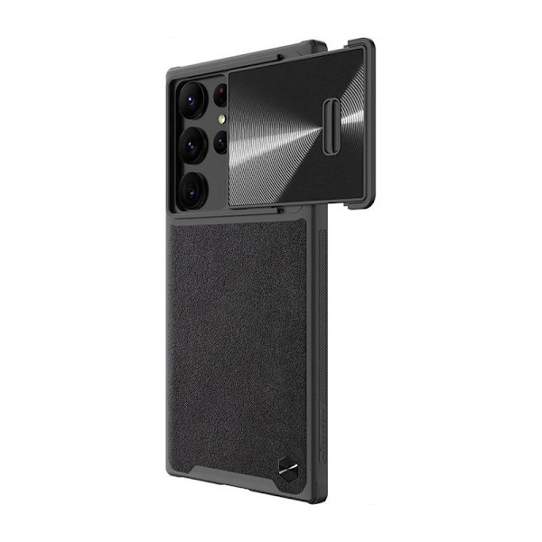 Nillkin CamShield læderetui til Samsung Galaxy S23 Ultra (sort)