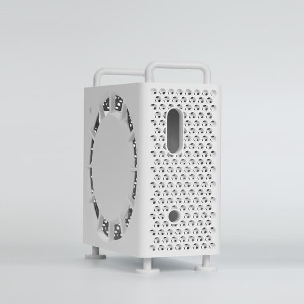 Beskyttende etui og stativ til Mac mini M4/Pro White White