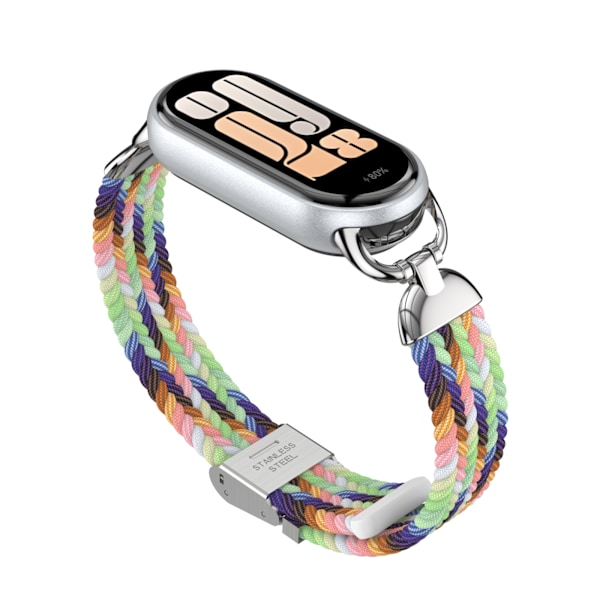 Stilfuld flettet spænderem til Xiaomi Mi Band 9/10 MultiColor