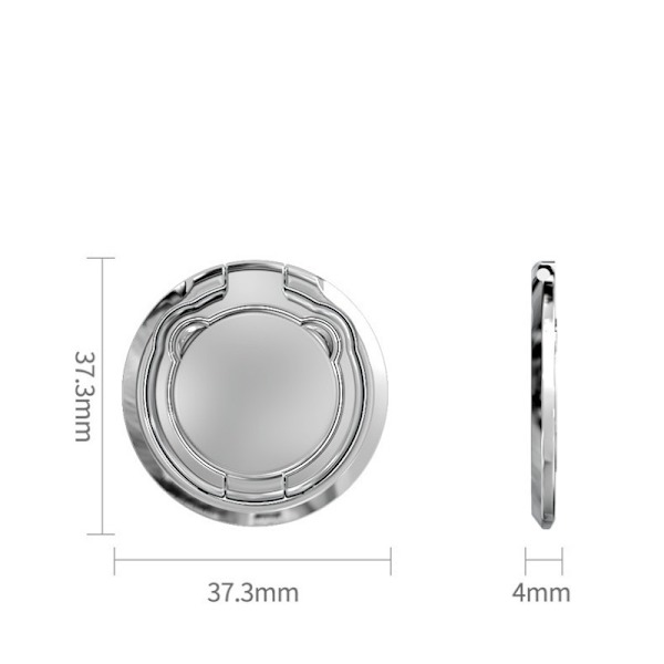 Magnetisk biltelefonfäste Vikbar flervinklar justerbar 360 graders rotation Silver