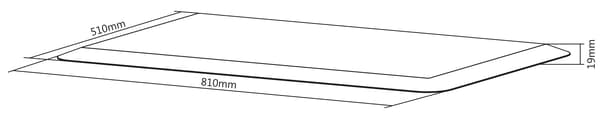 Ergonomisk ståmatta, 510 x 810 mm, svart