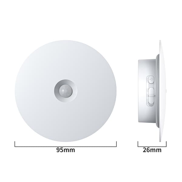 Elegant genopladelig sensor natlampe - T114 White White