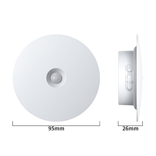 Smidig Uppladdningsbar Sensor Nattlampa - T114 Vit