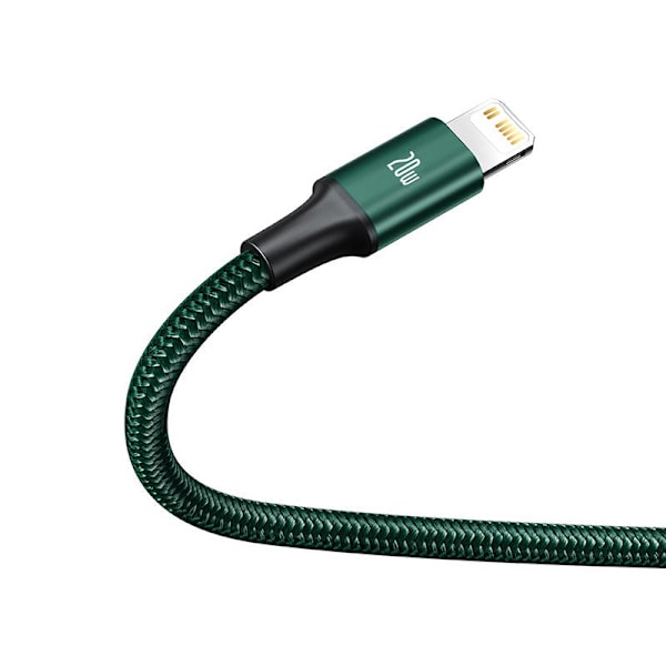 Baseus Rapid Series 3-i-1 kabel USB-C för M+L+T 20W 1,5m (grön)