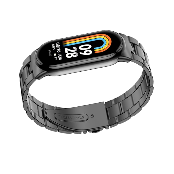 Metalstrop til Xiaomi Mi Band 8 Sort