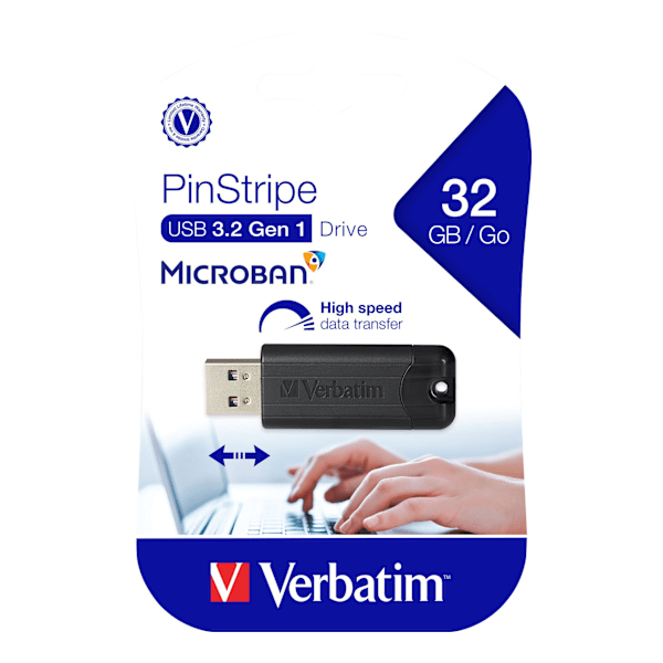 PinStripe USB Flash drive 32GB USB 3.0 retractable connect