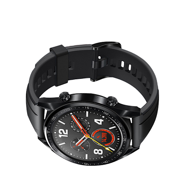 Sort silikone urrem 22mm til Huawei Watch GT