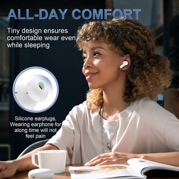 SP99 Hvide Bluetooth-øretelefoner: Støjreduktion & Lang levetid White White