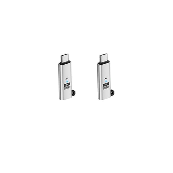 USB-C virtuel displayadapter EDID dummy-plug til 4K/60Hz HDR forebygger bærbar søvn i fjernbrug, plug-and-play, LED-indikator og kompakt aluminiumhus Silver