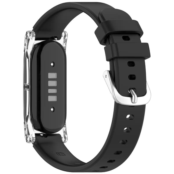 Rem til Fitbit Air – split gør-det-selv silikone+PC beskyttelsesetui med pin-spænde, kompatibel med Google Fitbit Air, præcis pasform til hverdag Blac Black