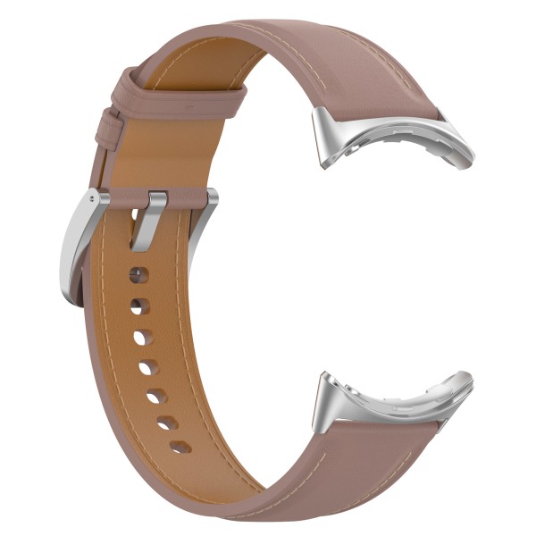 Klockarmband i Äkta Läder 20 mm för Google Pixel Watch 1/2 Mörkrosa