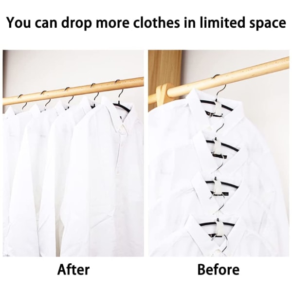 INF 30-pak Tøjbøjle tilslutningskroge til bøjler Hvid