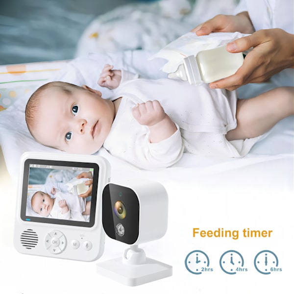 INF Videomonitor med kamera 2.4G-överföring, babyvakt med 2-vägsljud, infrarött mörkerseende