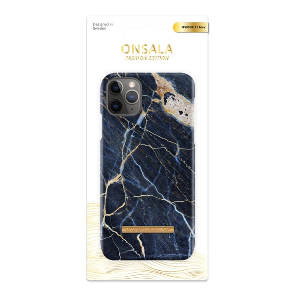 ONSALA Mobilskal iPhone 11 Pro Max Soft Black Galaxy Marble