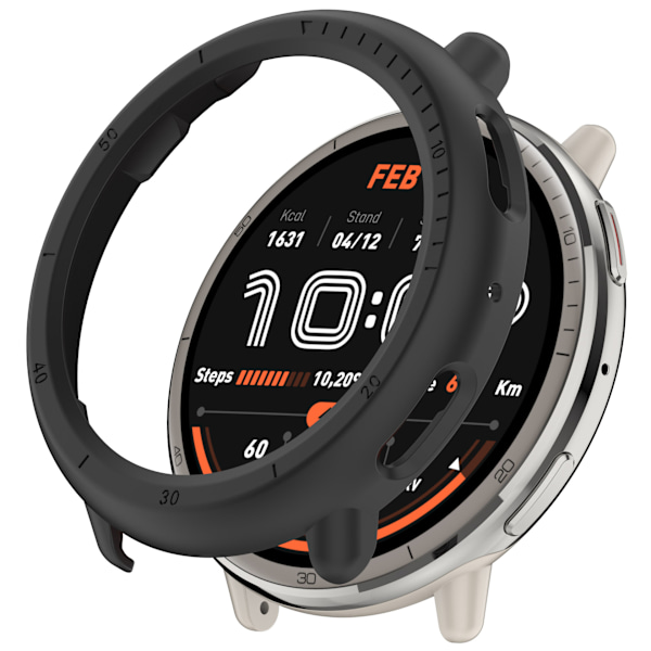 Halvt omsluttet PC-etui til Amazfit Active2 Black Black