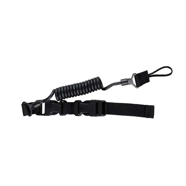 Tactical Spring Rope -sisäänvedettävä avaimenperä - Kadon estävä avaimenperä Musta