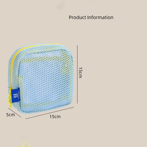Kosmetisk Väska Mesh Väska Blue Blue