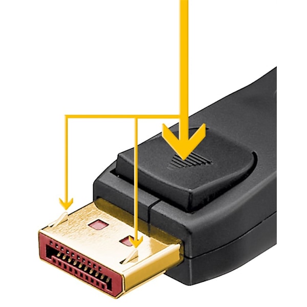 DisplayPort™-kabel 2.1, certifierad, 80 Gbit/s