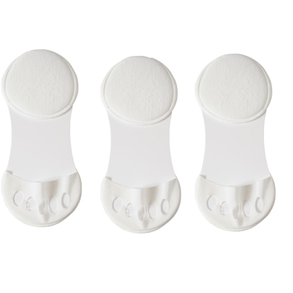 3 par Ice Silk Invisible Sole-sokker Hvid S