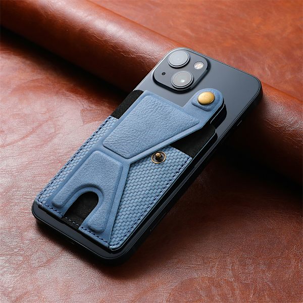 Universal Phone Card Holder Sticker Multi-Angle Stand Multi Card Slots Blå