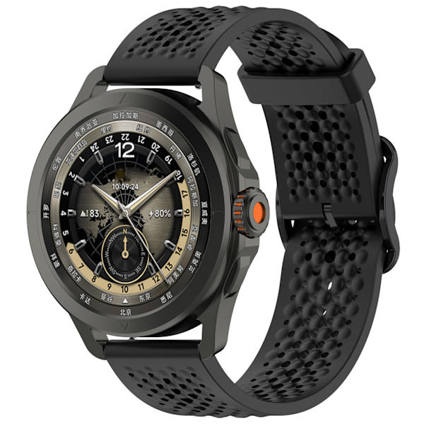 Silikone urrem til Xiaomi Watch S4 Sport Sort 22 mm