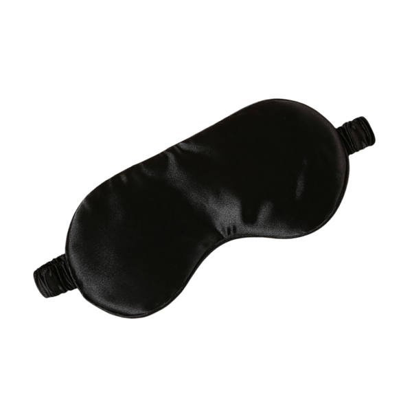 Søvnmaske / Øjenmaske i silke, 2-pak Black Black