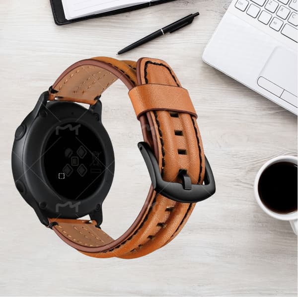 Premium læderrem til Samsung Galaxy Watch4 Classic Brown Brown