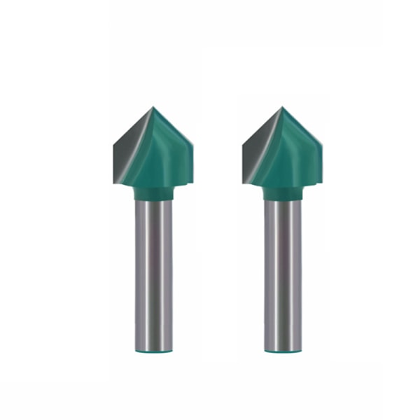 V-Groove Router Bit Sæt - 1/4 Tomme Skaft, Twin Pack EN