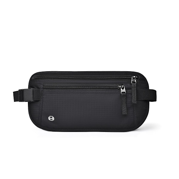 Midjeväska med RFID-blockering för resor Black Black