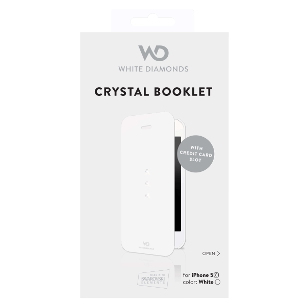 WHITE DIAMONDS WHITE-DIAMONDS Crystal Booklet Vit iPhone5C