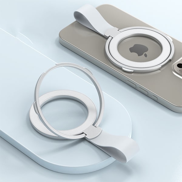 MagSafe magnetiskt telefonställ med ringhållare Grå