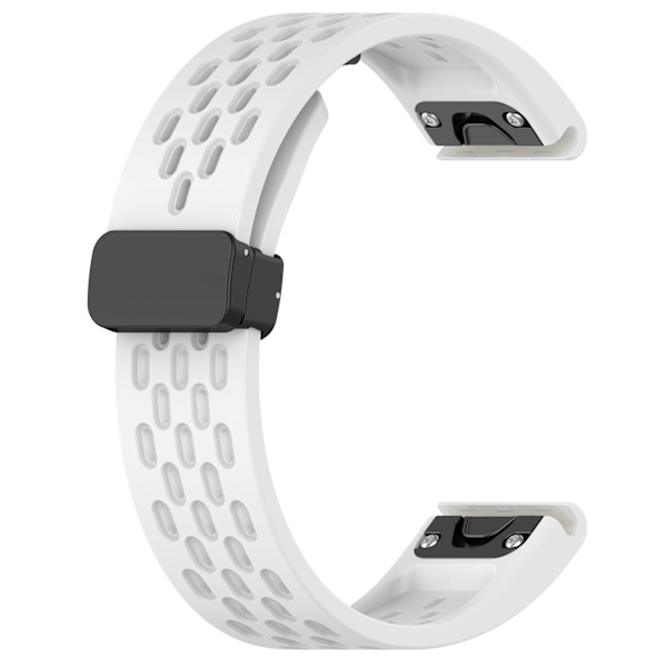 Klockarmband i Silikon för Garmin 22 mm - Vit Vit