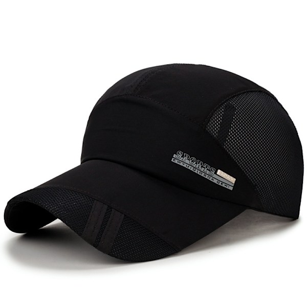 Hengittävä urheilulippis Black Black
