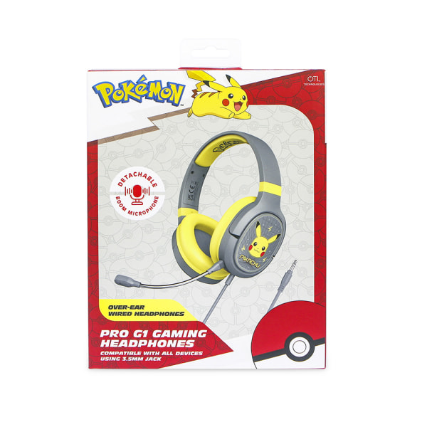 Pikachu Gaming-Headset, Over Ear, Bom-mikrofon