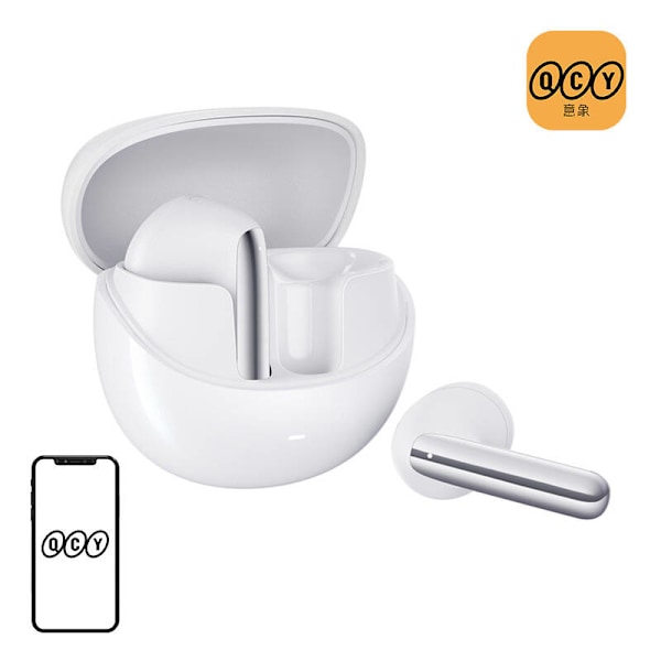 TWS QCY AilyBuds Pro HT10 -kuulokkeet, ANC (valkoinen)