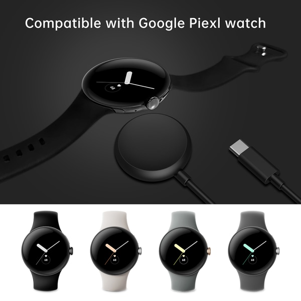 Magneettinen älykellon laturi Google Pixel Watch Musta