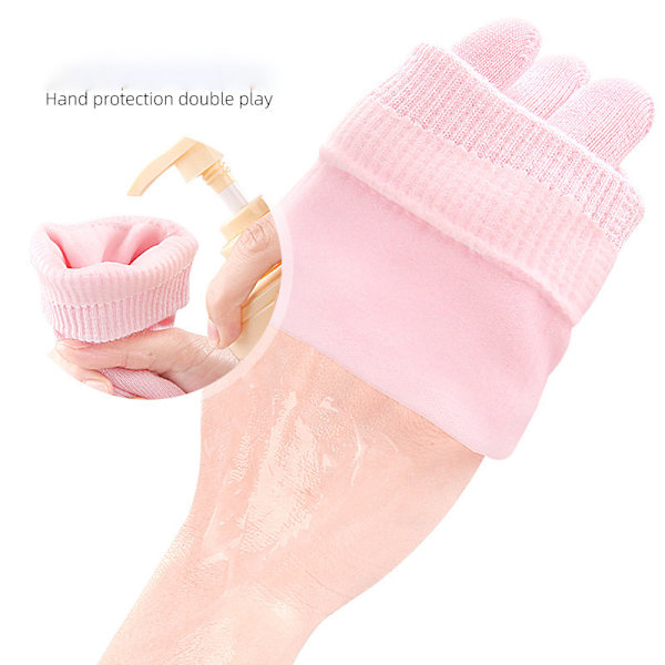 Mjukgörande Gelhandskar - Rosa