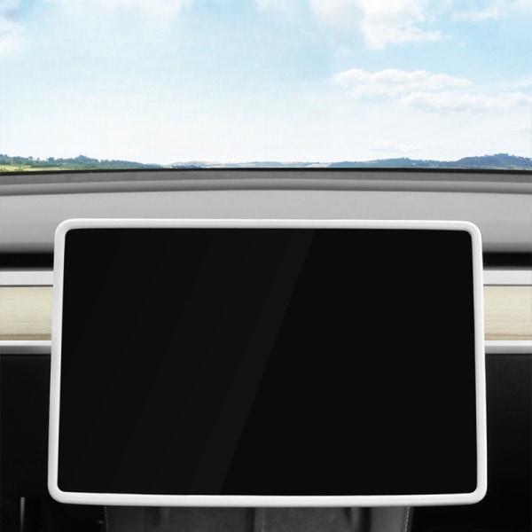 Center Screen Bumper Edge Frame Protector til Tesla Model 3 / Y Grå