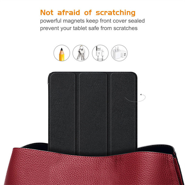 Ohut kolmiosainen jalustakotelo Samsung Tab A7 10.4" T500 -mallille