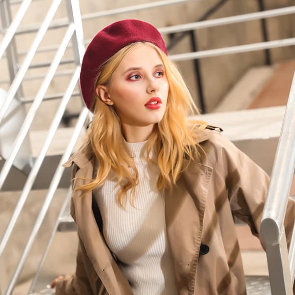 Cashmere Beretti DarkRed DarkRed