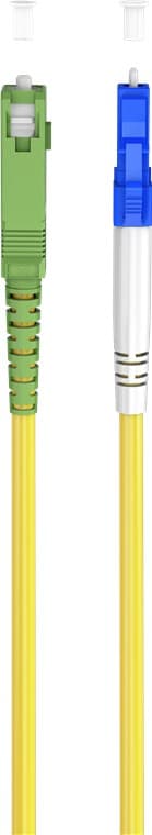 Lyslederkabel (FTTH), Singlemode (OS2) Yellow, gul (Simplex), 2 m