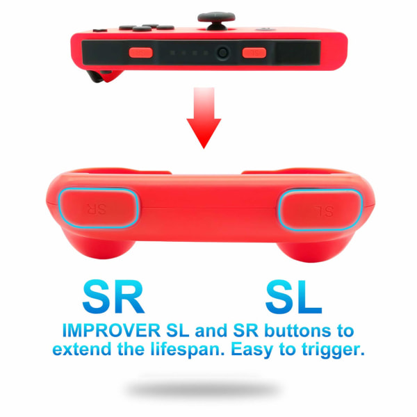 INF Nintendo Switch Joy-Con Controller Grip 2-pak Rød / Blå