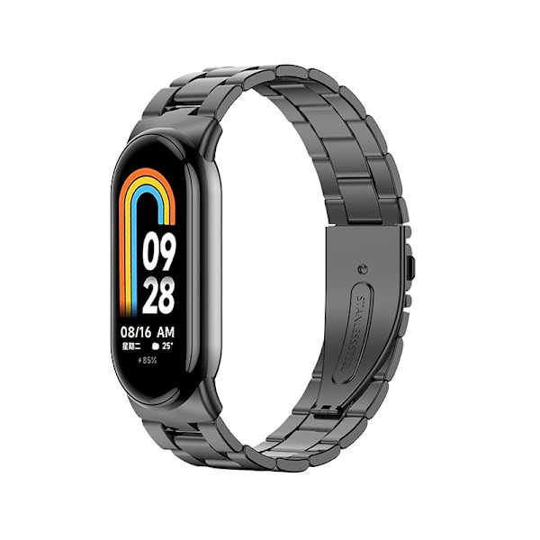 Metalstrop til Xiaomi Mi Band 8 Sort