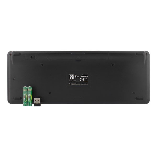 Wireless mini kb, USB nano, nordic, 86 keys, black