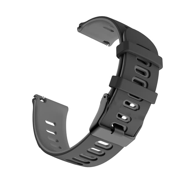 Klockarmband i silikon Black+Grey 22 mm Black+Grey 22 mm