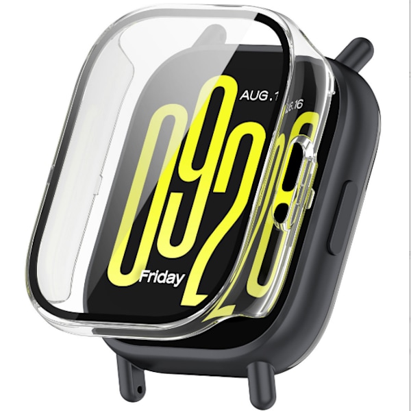 Redmi Watch 5 Active Case med skærmbeskytter i hærdet glas Gennemsigtig