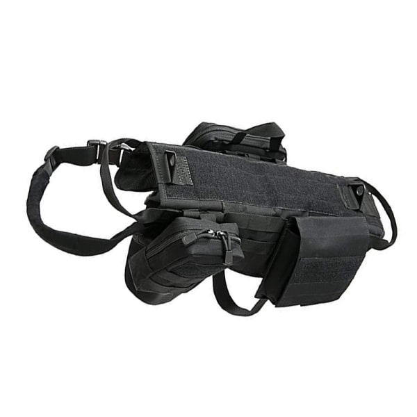Taktisk Hundesele - Molle Vest Sort M
