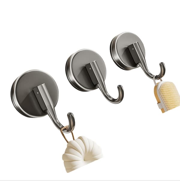 3-pack spårfria sugproppskrokar Grey Grey